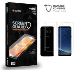 Dafoni Samsung Galaxy S8 Plus Curve Darbe Emici Şeffaf Ön+Arka Ekran Koruyucu Film - Dafoni