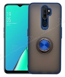 Dafoni Union Ring Oppo A9 2020 Ultra Koruma Lacivert Kılıf - Dafoni