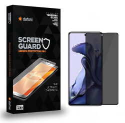 Dafoni Xiaomi 11T Full Privacy Tempered Glass Premium Cam Ekran Koruyucu - Dafoni
