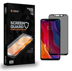 Dafoni Xiaomi Mi 8 Privacy Tempered Glass Premium Cam Ekran Koruyucu - Dafoni