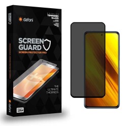 Dafoni Xiaomi Poco X3 / X3 Pro Full Privacy Tempered Glass Premium Cam Ekran Koruyucu - Dafoni