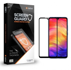 Dafoni Xiaomi Redmi Note 7 Pro Tempered Glass Premium Full Siyah Cam Ekran Koruyucu - Dafoni