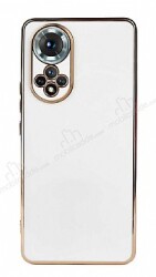 Eiroo Borderline Huawei nova 9 Kamera Korumalı Beyaz Silikon Kılıf - Eiroo