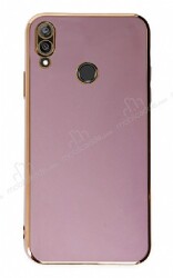 Eiroo Borderline Huawei Y7 2019 Kamera Korumalı Mor Silikon Kılıf - Eiroo