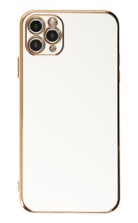 Eiroo Borderline iPhone 11 Pro Max Kamera Korumalı Beyaz Silikon Kılıf - 1