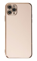 Eiroo Borderline iPhone 11 Pro Max Kamera Korumalı Pembe Silikon Kılıf - 1