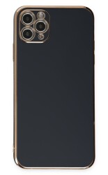 Eiroo Borderline iPhone 11 Pro Max Kamera Korumalı Siyah Silikon Kılıf - 1