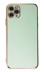 Eiroo Borderline iPhone 11 Pro Max Kamera Korumalı Yeşil Silikon Kılıf - 1