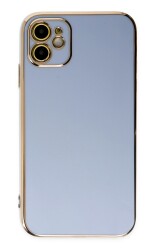 Eiroo Borderline iPhone 12 Kamera Korumalı Mavi Silikon Kılıf - Eiroo