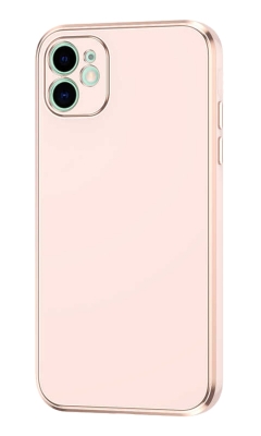 Eiroo Borderline iPhone 12 Kamera Korumalı Pembe Silikon Kılıf - Eiroo
