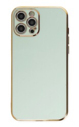 Eiroo Borderline iPhone 12 Pro Max Kamera Korumalı Yeşil Silikon Kılıf - 1