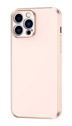 Eiroo Borderline iPhone 13 Pro Max Kamera Korumalı Pembe Silikon Kılıf - 1