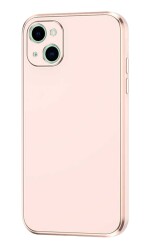 Eiroo Borderline iPhone 14 Plus Kamera Korumalı Pembe Silikon Kılıf - Eiroo