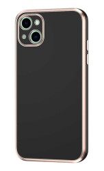 Eiroo Borderline iPhone 14 Plus Kamera Korumalı Siyah Silikon Kılıf - Eiroo
