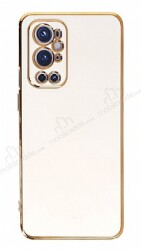 Eiroo Borderline OnePlus 9 Pro Kamera Korumalı Beyaz Silikon Kılıf - Eiroo