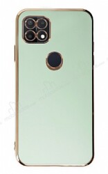 Eiroo Borderline Oppo A15 / A15s Kamera Korumalı Yeşil Silikon Kılıf - Eiroo