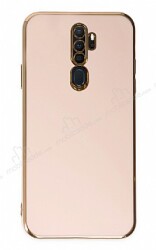 Eiroo Borderline Oppo A5 2020 / A9 2020 Kamera Korumalı Pembe Silikon Kılıf - Eiroo