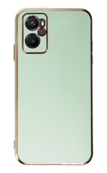 Eiroo Borderline Oppo A96 Kamera Korumalı Yeşil Silikon Kılıf - Eiroo