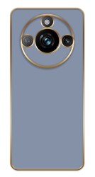 Eiroo Borderline Realme 11 Pro Kamera Korumalı Mavi Silikon Kılıf - Eiroo