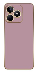 Eiroo Borderline Realme C53 Kamera Korumalı Mor Silikon Kılıf - Eiroo