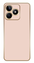 Eiroo Borderline Realme C53 Kamera Korumalı Pembe Silikon Kılıf - Eiroo
