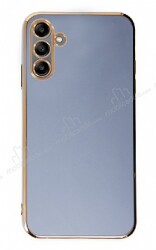 Eiroo Borderline Samsung Galaxy A04s Kamera Korumalı Mavi Silikon Kılıf - Eiroo