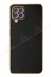 Eiroo Borderline Samsung Galaxy A12 Kamera Korumalı Siyah Silikon Kılıf - Eiroo