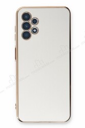 Eiroo Borderline Samsung Galaxy A13 Kamera Korumalı Beyaz Silikon Kılıf - Eiroo