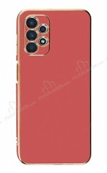 Eiroo Borderline Samsung Galaxy A13 Kamera Korumalı Kırmızı Silikon Kılıf - Eiroo