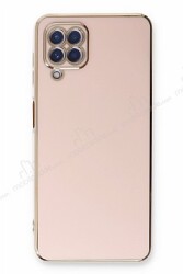 Eiroo Borderline Samsung Galaxy A22 4G Kamera Korumalı Pembe Silikon Kılıf - Eiroo