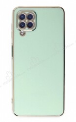 Eiroo Borderline Samsung Galaxy A22 4G Kamera Korumalı Yeşil Silikon Kılıf - Eiroo