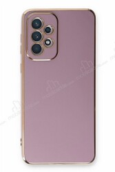 Eiroo Borderline Samsung Galaxy A33 5G Kamera Korumalı Mor Silikon Kılıf - Eiroo