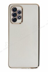 Eiroo Borderline Samsung Galaxy A52 Kamera Korumalı Beyaz Silikon Kılıf - Eiroo