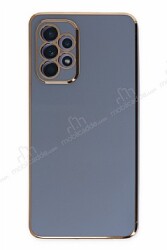Eiroo Borderline Samsung Galaxy A52 Kamera Korumalı Mavi Silikon Kılıf - Eiroo