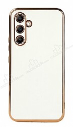 Eiroo Borderline Samsung Galaxy A54 Kamera Korumalı Beyaz Silikon Kılıf - Eiroo