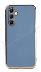 Eiroo Borderline Samsung Galaxy A54 Kamera Korumalı Mavi Silikon Kılıf - Eiroo