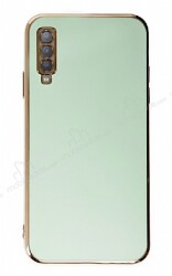 Eiroo Borderline Samsung Galaxy A7 2018 Kamera Korumalı Yeşil Silikon Kılıf - Eiroo