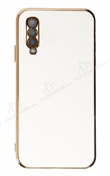 Eiroo Borderline Samsung Galaxy A70 Kamera Korumalı Beyaz Silikon Kılıf - Eiroo