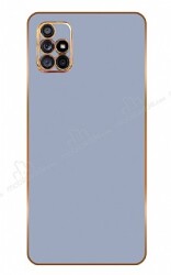 Eiroo Borderline Samsung Galaxy A71 Kamera Korumalı Mavi Silikon Kılıf - Eiroo