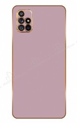 Eiroo Borderline Samsung Galaxy A71 Kamera Korumalı Mor Silikon Kılıf - Eiroo