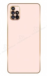 Eiroo Borderline Samsung Galaxy A71 Kamera Korumalı Pembe Silikon Kılıf - Eiroo