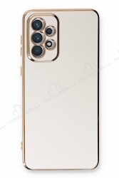 Eiroo Borderline Samsung Galaxy A73 Kamera Korumalı Beyaz Silikon Kılıf - Eiroo