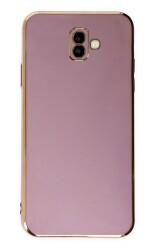Eiroo Borderline Samsung Galaxy J6 Plus Kamera Korumalı Mor Silikon Kılıf - Eiroo