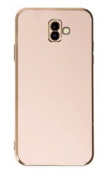 Eiroo Borderline Samsung Galaxy J6 Plus Kamera Korumalı Pembe Silikon Kılıf - Eiroo