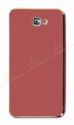 Eiroo Borderline Samsung Galaxy J7 Prime Kamera Korumalı Kırmızı Silikon Kılıf - Eiroo