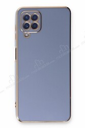 Eiroo Borderline Samsung Galaxy M32 Kamera Korumalı Mavi Silikon Kılıf - Eiroo