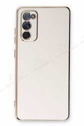 Eiroo Borderline Samsung Galaxy S20 FE Kamera Korumalı Beyaz Silikon Kılıf - Eiroo