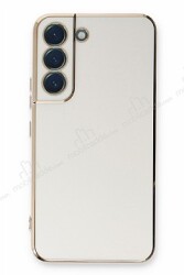 Eiroo Borderline Samsung Galaxy S21 FE 5G Kamera Korumalı Beyaz Silikon Kılıf - Eiroo