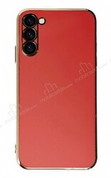 Eiroo Borderline Samsung Galaxy S23 Plus Kamera Korumalı Kırmızı Silikon Kılıf - Eiroo