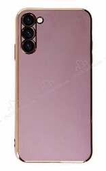Eiroo Borderline Samsung Galaxy S23 Plus Kamera Korumalı Mor Silikon Kılıf - Eiroo